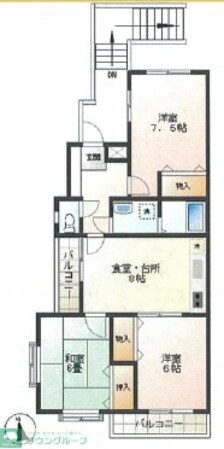 グランシャリオ片倉A棟の物件間取画像